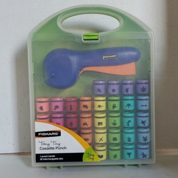 Fiskars Teeny Tiny Cassette PAPER Punch 36 Interchangeable Dies 9 Themes 4 Each - Picture 14 of 14